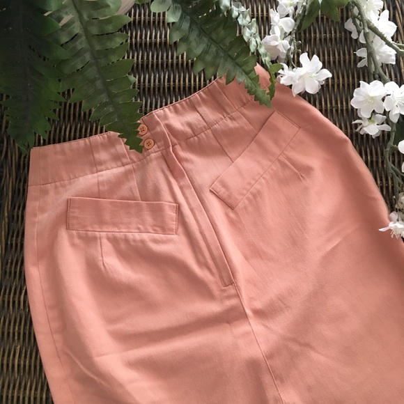 Coen Basic Vintage Peach Pencil Skirt - Picture 3 of 5